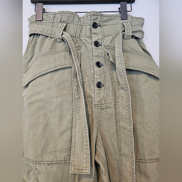 BDG Urban Outfitters Size Medium Umber Army Green Hi-Rise Paperbag Pants NWT - Picture 5 of 12